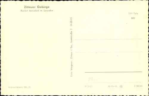 Ak Jonsdorf in Sachsen, Zittauer Gebirge, Lausche