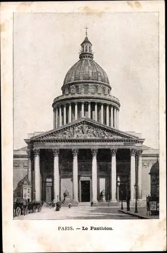 Ak Paris V., Le Panthéon, Automobiline, Collection Desmarais Freres