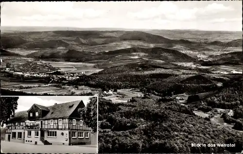 Ak Roßbach Witzenhausen an der Werra, Gasthaus Zum Stern, Panorama Werratal