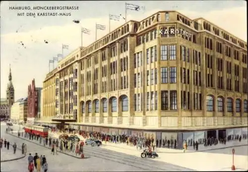 Ak Hamburg, Karstadt Haus in der Mönckebergstraße