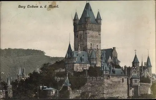 Ak Cochem an der Mosel, Burg, Turm