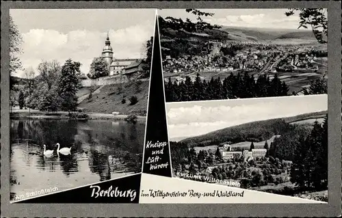 Ak Bad Berleburg, Schlossteich, Kurklinik Wittgenstein