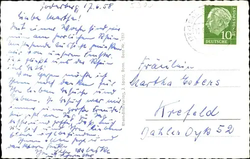 Ak Bad Godesberg Bonn am Rhein, Rheinpromenade