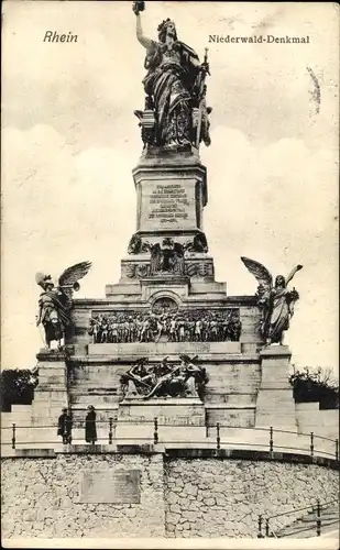 Ak Rüdesheim am Rhein, Niederwald Nationaldenkmal
