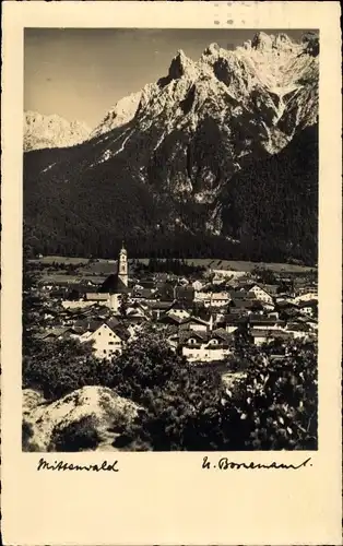 Ak Mittenwald in Oberbayern, Ortsansicht