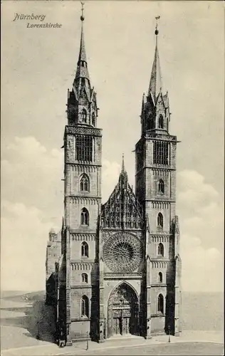 Ak Nürnberg in Mittelfranken, Lorenzkirche