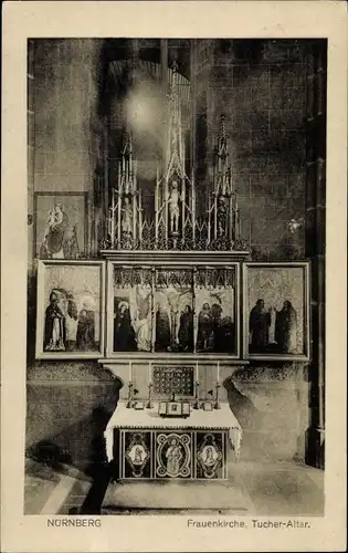 Ak Nürnberg in Mittelfranken, Frauenkirche, Tucher-Altar