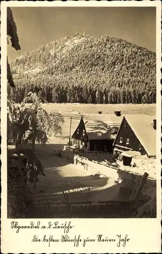 Ak Waltersdorf Großschönau Oberlausitz, Lausche, Winter im Zittauer Gebirge