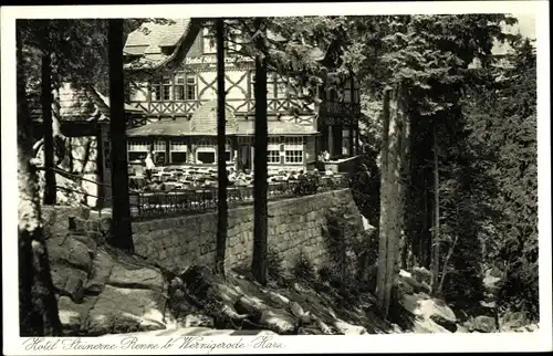 Ak Wernigerode am Harz, Hotel Steinerne Renne