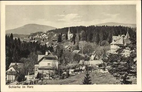 Ak Schierke Wernigerode am Harz, Teilansicht