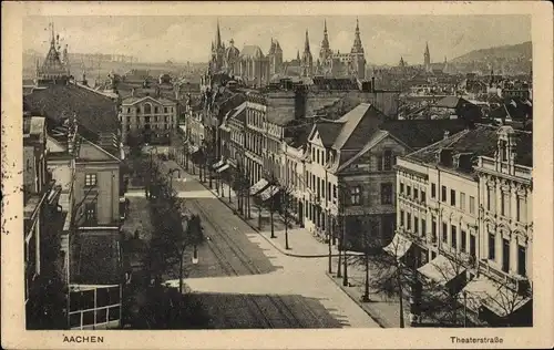 Ak Aachen in Nordrhein Westfalen, Theaterstraße