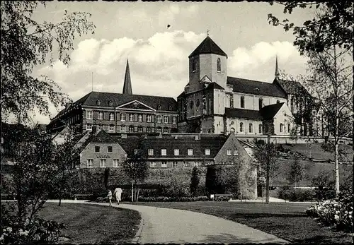 Ak Mönchengladbach am Niederrhein, Münsterkirche und ehem. Abtei