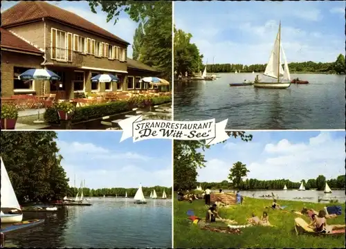 Ak Leuth Kaldenkirchen Nettetal am Niederrhein, Strandrestaurant "De Witt-See", Segelboot