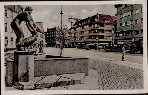 Ak Ålborg Aalborg Dänemark, Vesterbro, Denkmal