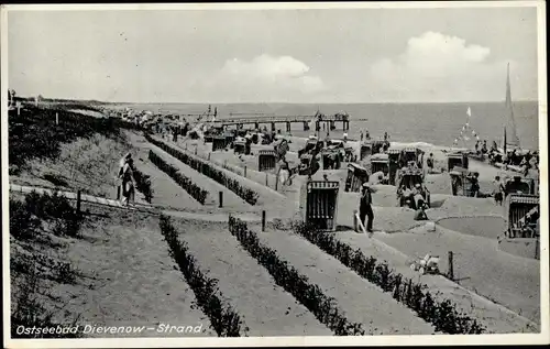 Ak Dziwnów Dievenow in Pommern, Strand