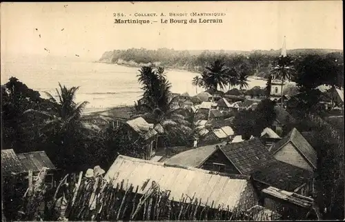 Ak Martinique, Le Bourg du Lorrain