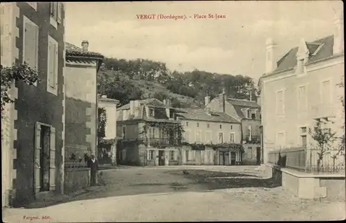 Ak Vergt Dordogne, Place Saint Jean