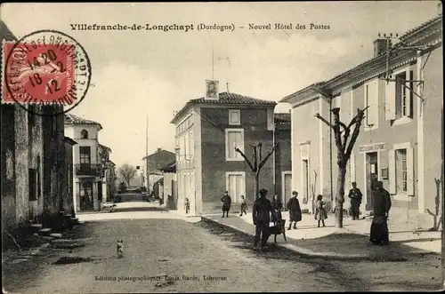 Ak Villefranche de Longchapt Longchat Dordogne, Nouvel Hotel des Postes