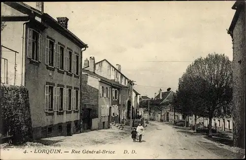 Ak Lorquin Lörchingen Lothringen Moselle, Rue General Brice