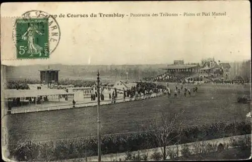 Ak Champigny sur Marne Val de Marne, Champ de Courses du Tremblay, Panorama des Tribunes