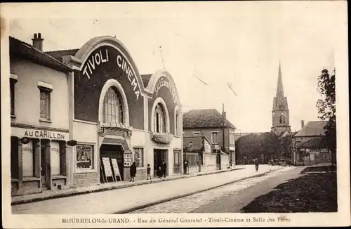 Ak Mourmelon le Grand Marne, Rue du General Gouraud, Tivoli Cinema et Salle des Fetes, Kino