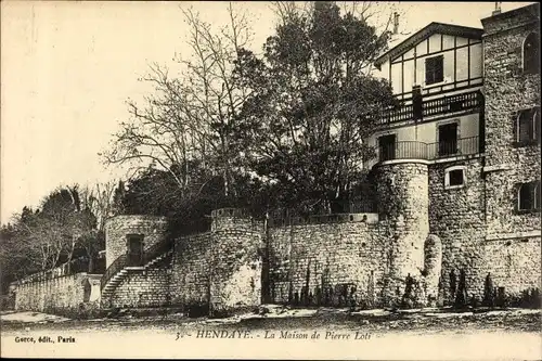 Ak Hendaye Pyrénées-Atlantiques, Maison de Pierre Loti