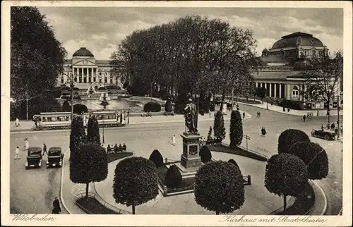 Ak Wiesbaden in Hessen, Kurhaus, Staatstheater