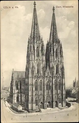 Ak Köln am Rhein, Dom, Westseite