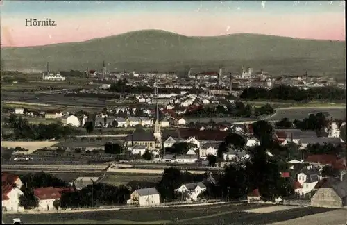 Ak Hörnitz Oberlausitz, Blick auf den Ort, Kirche