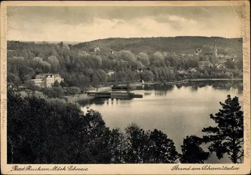 Ak Buckow in der Märkischen Schweiz, Strand am Schermützelsee