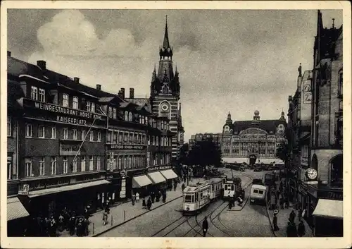 Ak Erfurt in Thüringen, Der Anger, Hauptgeschäftsstraße, Straßenbahn
