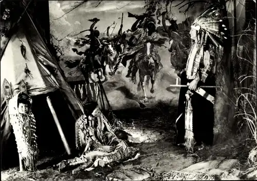 Ak Radebeul in Sachsen, Karl May Museum, Indianer