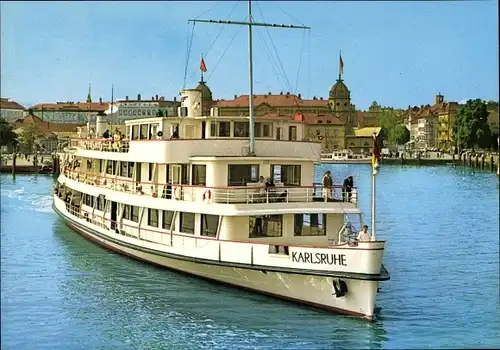 Ak Konstanz am Bodensee, MS Karlsruhe der DB, Motorschiff