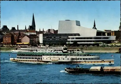 Ak Bonn am Rhein, Stadttheater, Fähre Vaterland