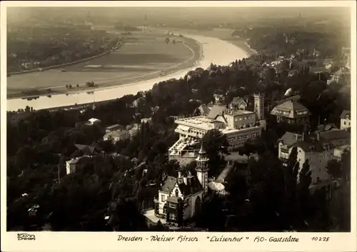 Ak Dresden Weißer Hirsch, Luisenhof, HO Gaststätte, Fliegeraufnahme, Walter Hahn 10275