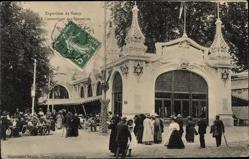 Ak Nancy Meurthe et Moselle, Exposition, Consortium des Brasseries
