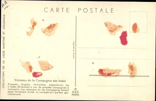 Künstler Ak Haffner, Vaisseau de la Compagnie des Indes, Ligue Maritime et Coloniale