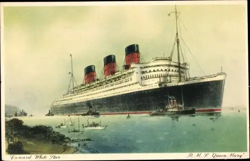 Ak Dampfer, Dampfschiff RMS Queen Mary, White Star Line