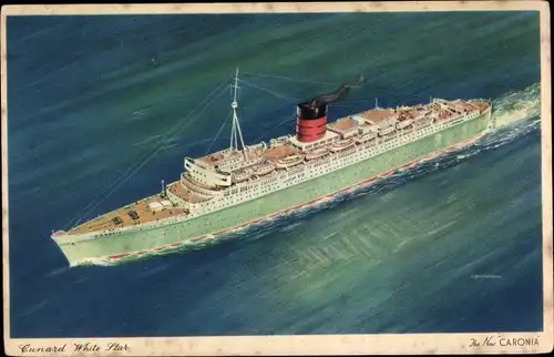 Ak Dampfschiff, Dampfer Caronia, White Star Line