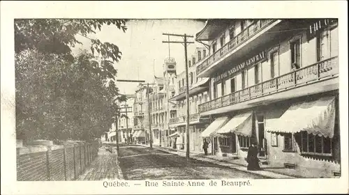 Ak Québec Kanada, Rue Sainte Anne de Beaupré