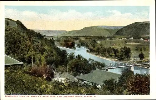 Ak Elmira New York USA, Rorick's Glen Park, Chemung River