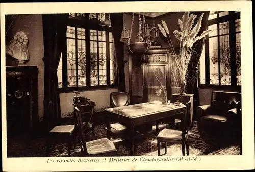 Ak Champigneulles Meurthe et Moselle, Grandes Brasseries et Malteries, Bureau de l'Administrateur