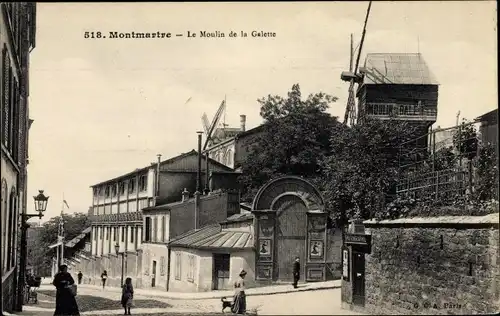 Ak Paris XVIII. Arrondissement Buttes-Montmartre, Le Moulin de la Galette