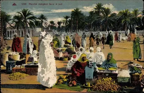 Ak Marche indigene dans le Sud, Maghreb, Markt
