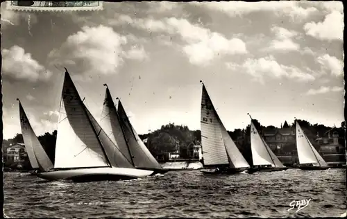 Ak Arcachon Gironde, Regates dans le bassin, Segelboote