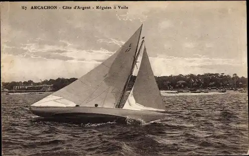 Ak Arcachon Gironde, Cote d'Argent, Regates a Voile, Segelboot