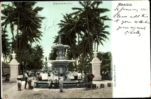 Ak Mexico City Mexiko Stadt, Alaameda de Vera Cruz
