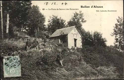 Ak Ballon d'Alsace Vosges, Le Poste de Secours des Douaniers