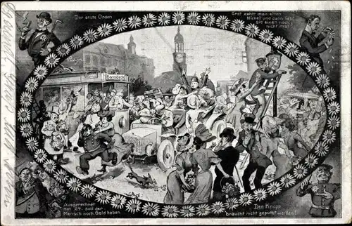 Ak Hamburg, Margueritentag 24. Mai 1911, Straßenszene, Gedicht