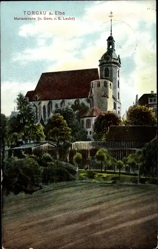 Künstler Ak Laube, E., Torgau an der Elbe, Marienkirche